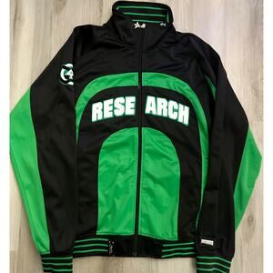 LRG Lifted Research Group Green and Black Men’s Full Zip Track Jacket Sz Large